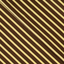 Jersey Tricot - Ilja  - Stripes - Brown Yellow