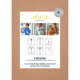 Ikatee Patterns - Vienne Baby Vest - 1month /4  yr - Paper Sewing Pattern