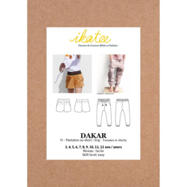 Ikatee Pattern - DAKAR pants or shortpants - Girl 3/12 - Paper Sewing Pattern