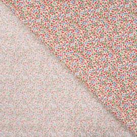 Katoen Print | Flowers | Green - Red - Blue 045