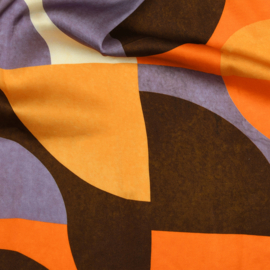 Bittoun - A la Ville - Viscose  - Graphic - Purple Orange Brown