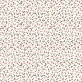 Viscose - Verhees Textiles - Small Flowers - Pink White