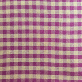 Katoen Flanelle  - Checks   - Bordeaux Olive