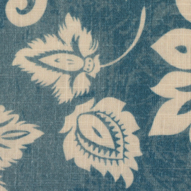 Swafing - Haren  - Double Gauze - Ethnic  Flowers - Indigo Blue