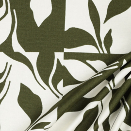 Canvas - Abstract Leaves - Forest Green