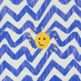 Swafing - Nautical - Jersey Tricot  - Sun and Waves  - Blue