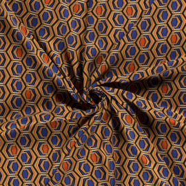 Viscose Twill - Abstract - Cobalt