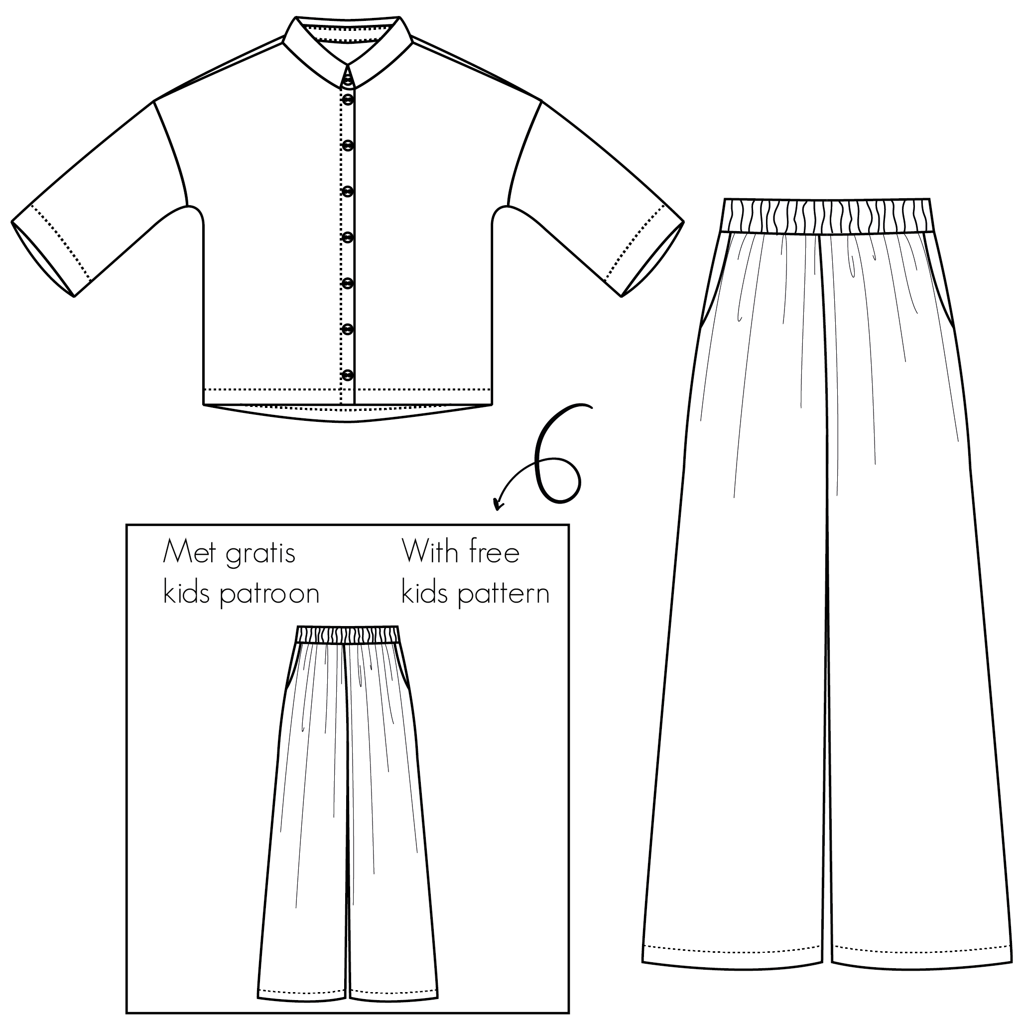Bel'Etoile Patterns - Kiki Broek & Blouse   - Dames & Tieners