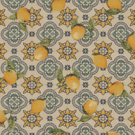 Decostof | Gobelin | Citrus Fruit Tiles  - Ecru