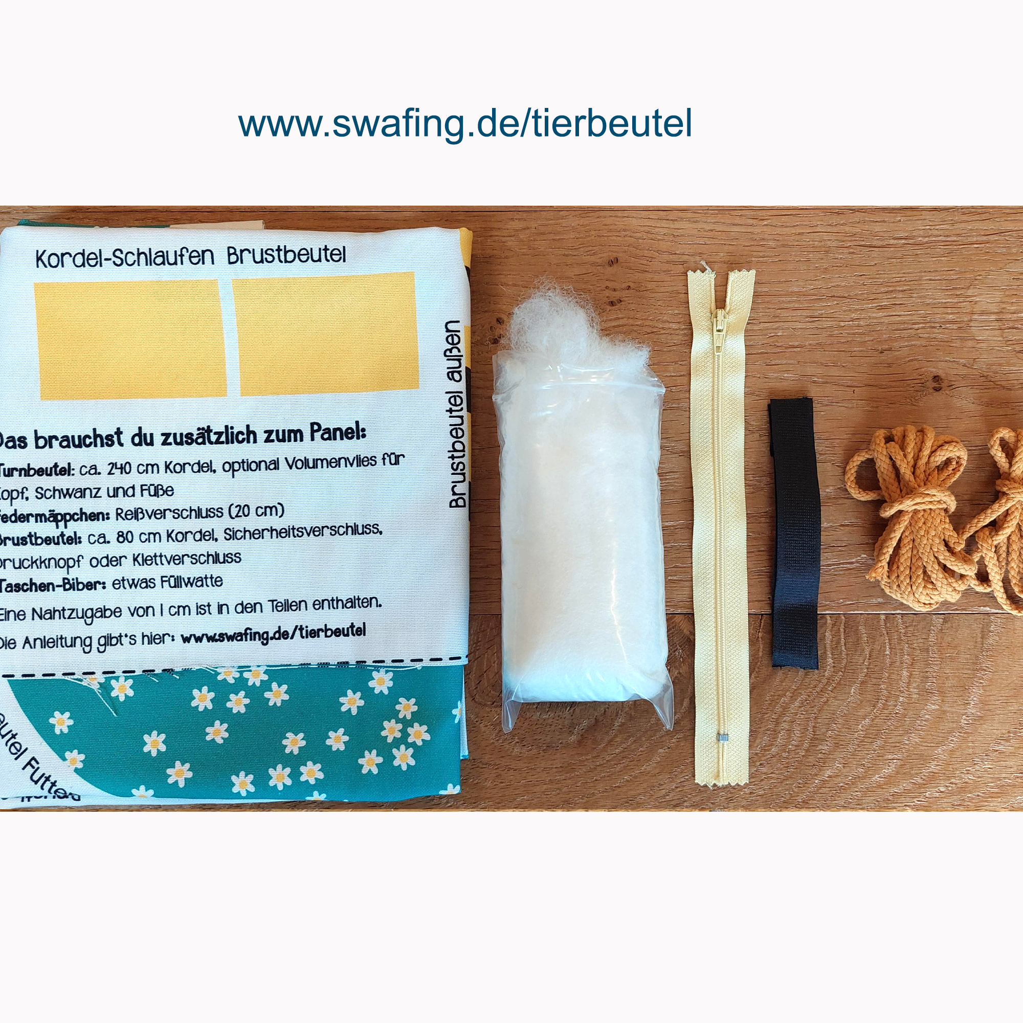Swafing - DIY Pakket  -  Tierbeutel  by Käselotti - Bij