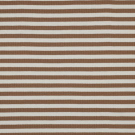 Tricot Rib Stripe - Cinnamon