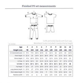 Ikatee Patterns Sacha  - PJ Set  - 3 - 12 yr - Unisex  -  Paper Sewing Pattern