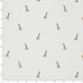 Double Gauze - Giraffe - Off white