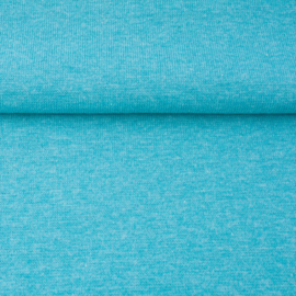 tricot boordstof melange | licht aqua