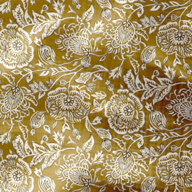 Double Gauze - Flowers  - Mustard