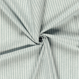 Linnen Katoen -Chambré - Streep  - Mint 022