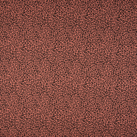 Katoen Print | Leopard - Dark Peach