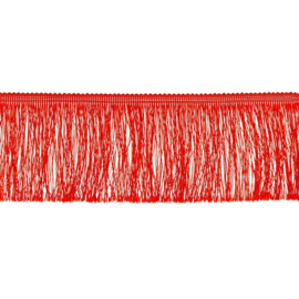 Franjeband  | 10 cm | Rood  - 32867