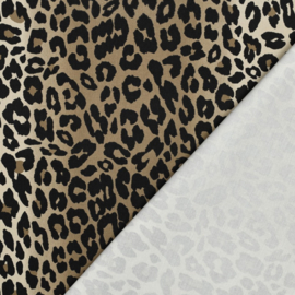 Cotton Twill Stretch - Leopard Brown