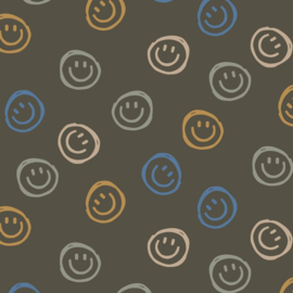 Verhees Textiles - Soft Sweat - Smileys - Khaki