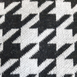 Knitted Jacquard - Recycled - Pied de Poule -  Black White