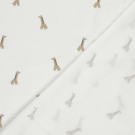 Double Gauze - Giraffe - Off white