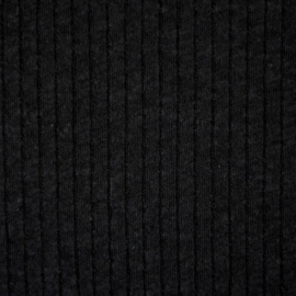 Swafing Rib Jersey  - Entrup  - Katoen Linnen - Black