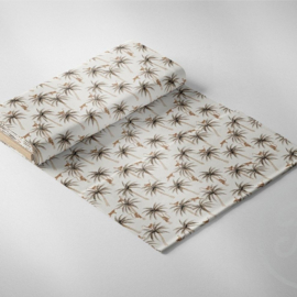 Family Fabrics | Tricot Print - Palms & Monkeys