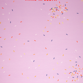 Swafing - Tricot Choose Happy by Kaselotti - Paneel - Pink Lilac