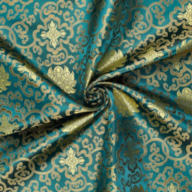 Satijn - Orient   Brocade - Emerald