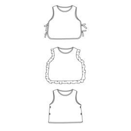 Ikatee Pattern | Brisbane Kids - Overslag of Pullovervest - 3-12jaar - Papieren Naaipatroon