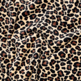 Verhees - Velours Stretch - Leopard   -  Sand Black
