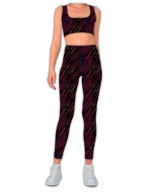 Sportswear - Yoga - Jersey Lycra - Lines Pink Purple