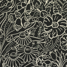 Swafing Tricot Jersey  - Autumn Damask by Bienvenido  - Black