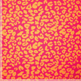 Katoen Print - Mies en Moos - Canvas - Leopard - Pink Yellow