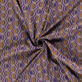 Viscose Twill - Abstract - Purple