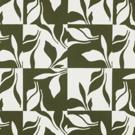 Canvas - Abstract Leaves - Forest Green