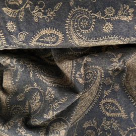 Jeans - Chenille Jacquard  -  Dark blue