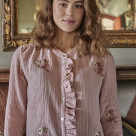 Katia Fabrics - Mousseline Embroidery  - Flowers - Pink