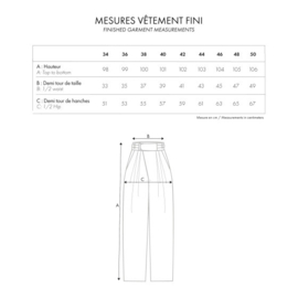 Atelier Brunette - La Pantalon Ceinture  - Paper Sewing Pattern