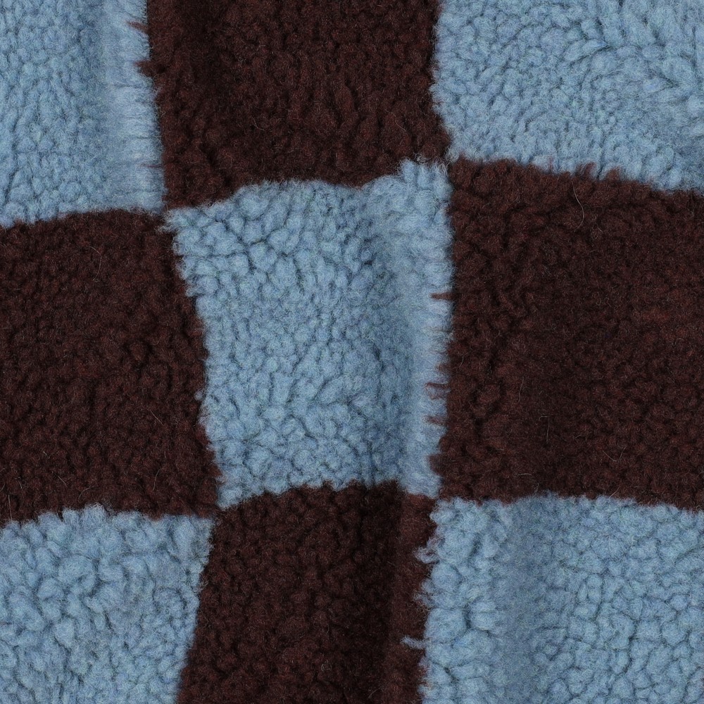 Verhees Textiles - Teddy - Checks   - Blue Bordeaux