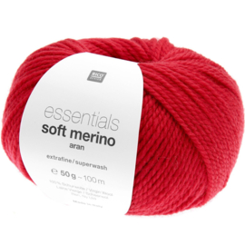 Rico Design - Essentials Soft Merino Aran - Lipstick Red 083
