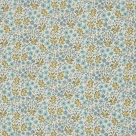 Swafing - Double Gauze -  Tiny Flowers - Blue Green