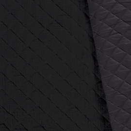 Double Gauze - Mousseline Quilted | Black 069