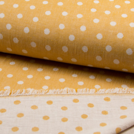 Jaquard Double Face | Dots  - Ochre