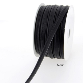 Paspelband - Imitatieleer - 10 mm - Zwart