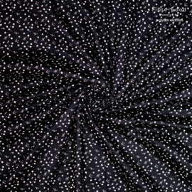 Fibremood 20 - Katoen Jaquard - Small Flowers - Black