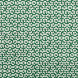 Loes van Oosten -  Jersey  - Flower Graphic   - Green
