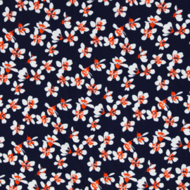 Swafing - Tricot - Mika - Flowers - Navy