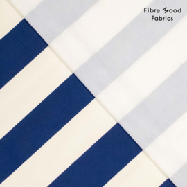 Fibremood Dasha  -  Katoen  - Stripes - White and Dark Blue